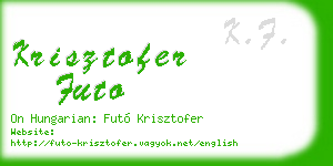 krisztofer futo business card